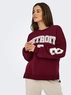 Bluzy damskie - ONLY Bluza w kolorze bordowym - miniaturka - grafika 1