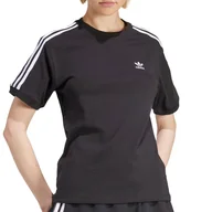 Koszulki sportowe damskie - Koszulka adidas Originals 3-Stripes IU2420 - czarna - miniaturka - grafika 1