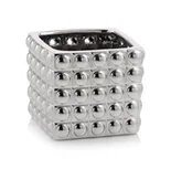 Donice - Osłonka ceramiczna na doncizkę, Kwadrat, Srebrna - miniaturka - grafika 1