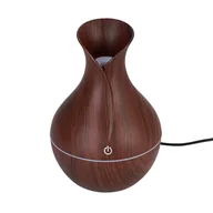 Aromaterapia - LED USB Wood Grain Ultradźwiękowy nawilżacz powietrza Aroma Dyfuzor olejków eterycznych - miniaturka - grafika 1