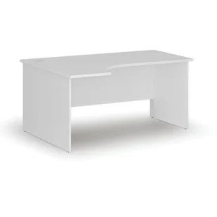 Biurko narożne PRIMO WHITE, 1600 x 1200 mm, lewe, białe - Biurka - miniaturka - grafika 1