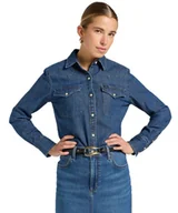 Koszule damskie - DAMSKA KOSZULA LEE REGULAR WESTERN SHIRT DENIM STACKS 112370983 - Lee - miniaturka - grafika 1