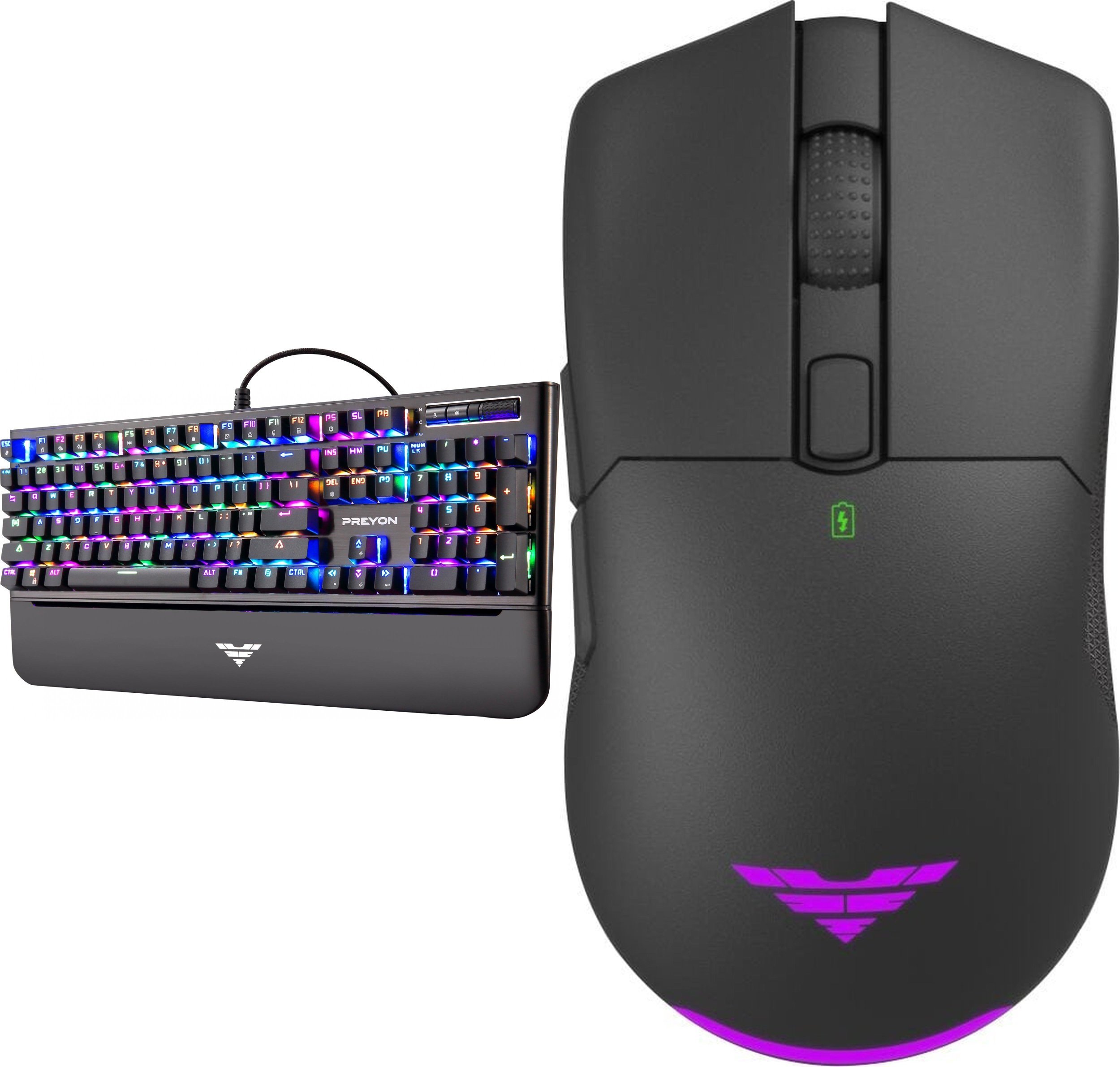 Klawiatura PREYON LONG Claw Brown PLCB104B + Mysz Preyon Owl Wireless POW35B M-9120870