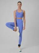 Legginsy - 4F Legginsy treningowe szybkoschnące damskie - niebieskie M - miniaturka - grafika 1
