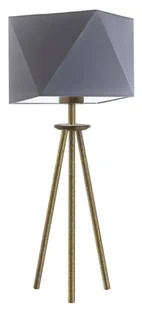Lampa stołowa trójnóg na złotym stelażu - Mort - Lampy stojące - miniaturka - grafika 1