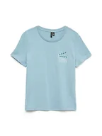 Koszulki i topy damskie - Vero Moda Koszulka w kolorze błękitnym - miniaturka - grafika 1