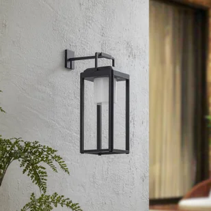 Lucande kinkiet LED Tilena, kątowy, czarny, aluminium - Lampy ogrodowe - miniaturka - grafika 1