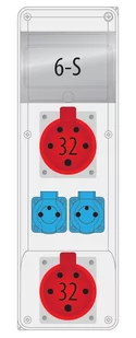 Pawbol Rozdzielnica R-BOX SLIM 2x32A/5p 2x250V 6S B.SLIM-6S-26 B.SLIM-6S-26 - Rozdzielnie elektryczne - miniaturka - grafika 1