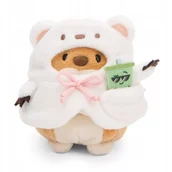 Maskotki i pluszaki - NICI 61146 Maskotka Pies Hiro 8cm z herbatą bąbelkową i kostiumem niedźwiedzia polarnego w pudełku prezentowym MyMochi - miniaturka - grafika 1