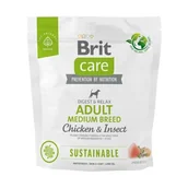 Sucha karma dla psów - Brit Care Sustainable Adult Med Chicken Insect 1kg - miniaturka - grafika 1