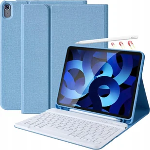 KBCASE Etui z Klawiaturą Bluetooth QWERTY ES do iPad 10.9" 2022 Niebieski - Etui do tabletów - miniaturka - grafika 1
