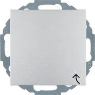 Gniazdka elektryczne - Hager Polo Berker B.1/B.3/B.7 Glas Gniazdo pojedyncze SCHUKO 16A 250V z pokrywą i ochrona styków aluminium 47441404 47441404 - miniaturka - grafika 1