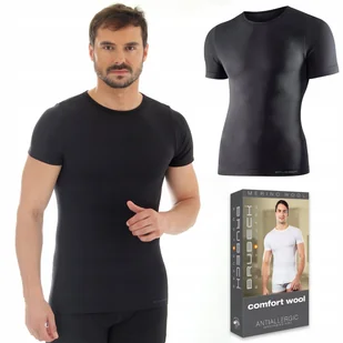 Koszulka męska WEŁNIANA termo BRUBECK SS11030 - M - Koszulki męskie - miniaturka - grafika 1