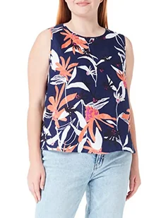 Gerry Weber Damska 160043-31292 bluzka, niebieski/czerwony/pomarańczowy, 48, Niebieski/czerwony/pomarańczowy nadruk - Bluzki damskie - miniaturka - grafika 1