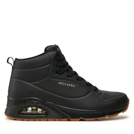 Sneakersy damskie - Sneakersy Skechers UNO HIGH 177097/BBK Czarny - miniaturka - grafika 1