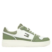 Sneakersy męskie - Sneakersy Tommy Jeans Tjm Retro Basket EM0EM01610 Biały - miniaturka - grafika 1