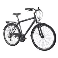 Rowery - Rower trekkingowy INDIANA X-Road 1.0 M21 28 cali męski Czarny - miniaturka - grafika 1