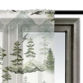 Firany - Firana świąteczna WINTER wzór BN51 | Leśny pejzaż 140 x 200 cm - miniaturka - grafika 1