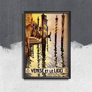 Plakaty - Plakat retro Wenecja, Włochy - miniaturka - grafika 1