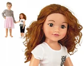 Lalki dla dziewczynek - Smily Play Duża lalka dla dzieci chodząca 70 cm księżniczka długie włosy - miniaturka - grafika 1