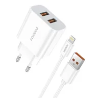 Ładowarki do telefonów - Ładowarka dual USB Foneng EU45 iPhone - miniaturka - grafika 1