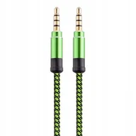 Kable - KABEL AUDIO AUX MINI JACK 3,5 MM ZIELONY - miniaturka - grafika 1