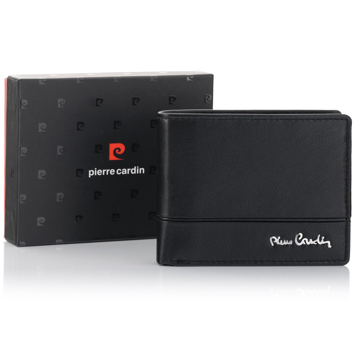 Nieduży elegancki portfel męski YS605 323 z RFID - czarny