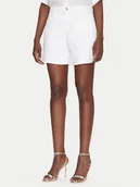 Spodenki damskie - Guess Szorty jeansowe W5GD1A D4T50 Biały Regular Fit - miniaturka - grafika 1