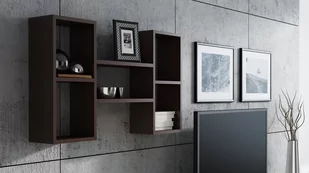 Regał PER LA VITA Polo, wenge, 92x65x25 cm - Regały - miniaturka - grafika 1