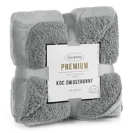 Koce - Koc narzuta na fotel 70x160 Tedy srebrny dwustronny - miniaturka - grafika 1