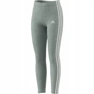 Legginsy - Legginsy adidas 3 Stripes LEG HC0092 szary 140 cm - miniaturka - grafika 1