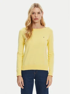 Tommy Hilfiger Sweter WW0WW40099 Żółty Regular Fit - Swetry damskie - miniaturka - grafika 1