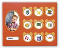 Ramki na zdjęcia - GALERIA dziecięca DZIECKA multirama metalowa AT-16  POMARAŃCZOWA - miniaturka - grafika 1