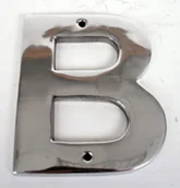 Tablice i flipcharty - LITERA B na drzwi ALUMINIOWA SREBRNA wys. 13.5cm - miniaturka - grafika 1