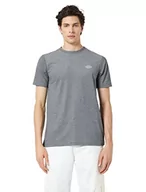 Koszulki męskie - Koton Ellipse Embroidered Crew Neck Slim Fit koszulka męska z krótkim rękawem, czarny (999), M - miniaturka - grafika 1