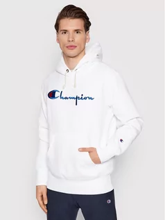 Bluzy męskie - Champion Bluza Script Logo 216499 Biały Regular Fit 8053305923286 L, M, S, XL - grafika 1