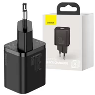 Ładowarki do telefonów - Ładowarka sieciowa zasilacz Baseus Super Si USB-C Type C PD Power Delivery 30W Czarna - miniaturka - grafika 1