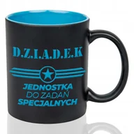 Kubki - Kubek Czarny Wnętrze Niebieski DZIADEK JEDNOSTKA DO ZADAŃ SPECJLANYCH Wzory - miniaturka - grafika 1