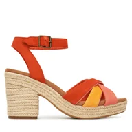 Espadryle damskie - Espadryle Toms Majorca Strappy 10021951 Czerwony - miniaturka - grafika 1