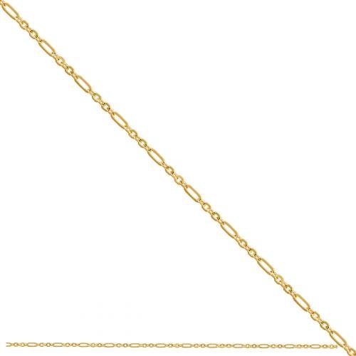 Złoty Łańcuszek Fantazyjny 585 1.7 g, dł. 42 cm Rodium
