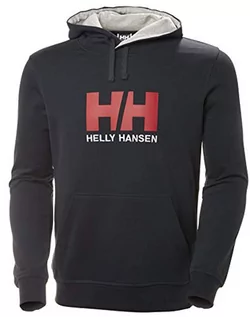Bluzy męskie - Helly Hansen Helly-Hansen Męska bluza z kapturem z logo Hh niebieski grantowy m 33977 - grafika 1