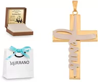 Biżuteria religijna - Złoty krzyżyk 585 prezent grawer pudełko - miniaturka - grafika 1