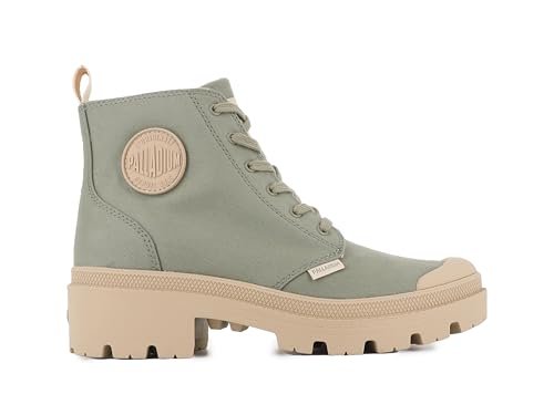Palladium Damskie botki diagonalne PALLABASE, zielone, 40 EU, zielony, 40 EU