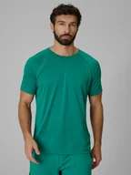 Koszulki sportowe męskie - 4F Koszulka do biegania szybkoschnąca męska - zielona XXL - miniaturka - grafika 1