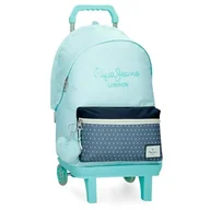 Torby na laptopy - Pepe Jeans Dalma Plecak na laptopa z podwójną komorą na laptopa 15,6 cala niebieski 31 x 44 x 15 cm poliester by Joumma Bags, Niebieski, 32x44x22 cms, dwukomorowy plecak na laptopa - miniaturka - grafika 1