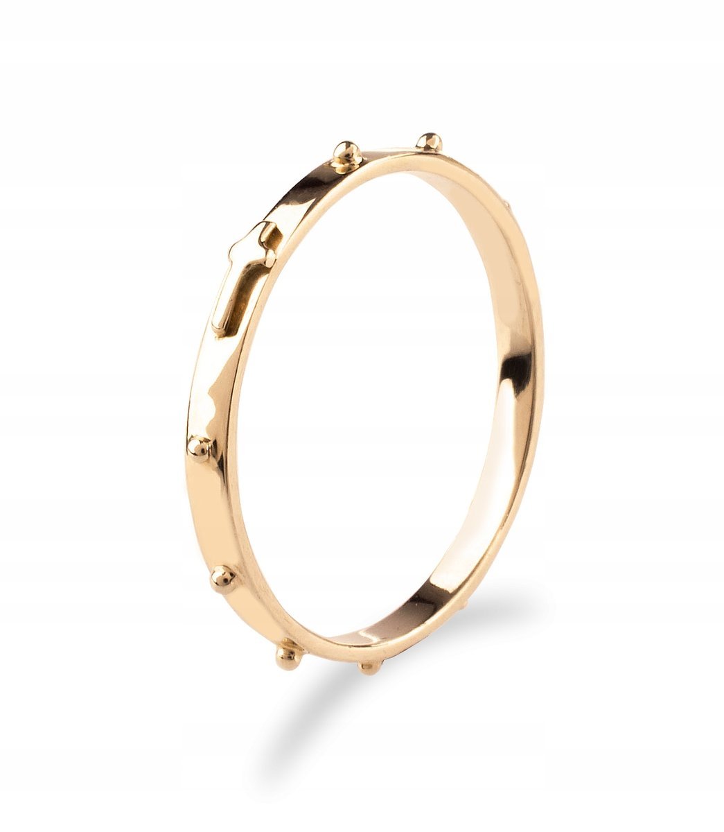 PIĘKNY ZŁOTY PIERŚCIONEK RÓŻANIEC 333