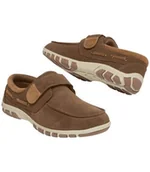 Mokasyny męskie - Mokasyny z rzepem w żeglarskim stylu Mężczyzna Atlas For Men - Kolor : Brązowy - Rozmiar : 39 - miniaturka - grafika 1