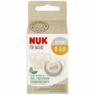 Smoczki uspokajające - Nuk Smoczek uspokajający silikonowy 0-6m For Nature popielaty 10730763 2 szt. - miniaturka - grafika 1