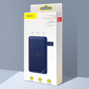 Baseus S10 power bank 10000mAh 18W bezprzewodowa ładowarka Qi 10W USB / USB Typ C PowerDelivery QC3.0 czarny (PPS10-01) - Ładowarki do telefonów - miniaturka - grafika 15