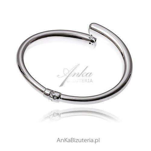 ankabizuteria.pl Bransoletka srebrna rodowana Klasyczna Elegancka biż